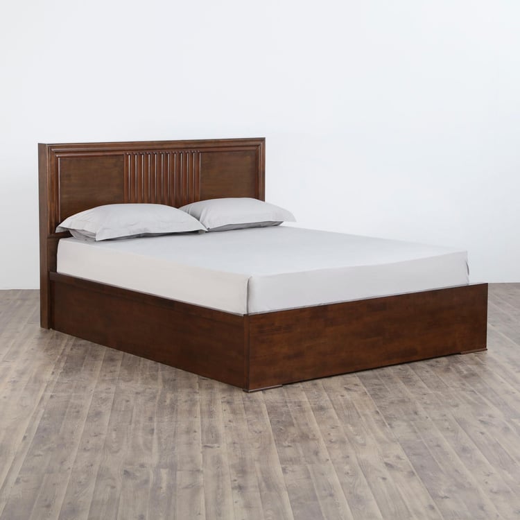 Takeshi Stallion King Size Bed with Box Storage - Brown