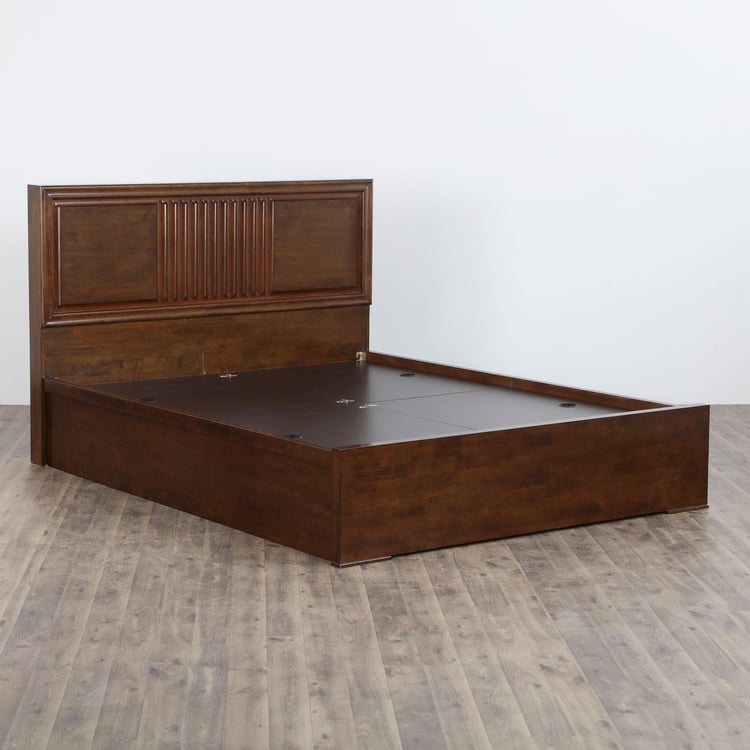 Takeshi Stallion King Size Bed with Box Storage - Brown