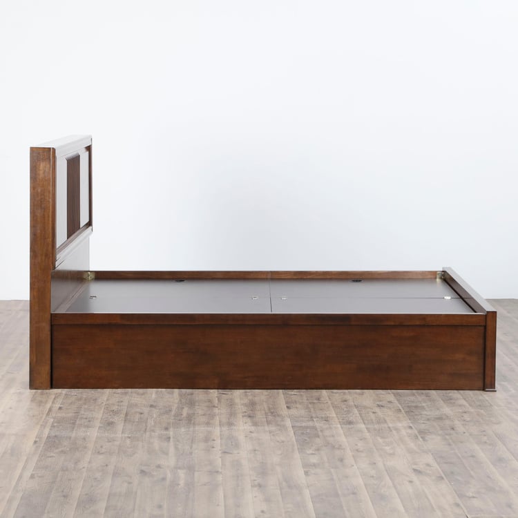 Takeshi Stallion King Size Bed with Box Storage - Brown