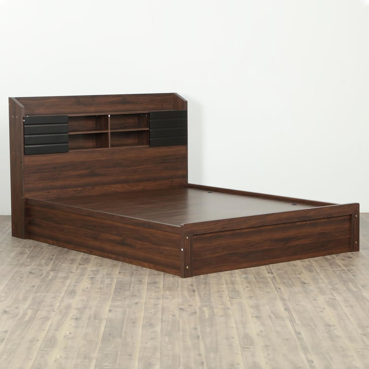 Lewis Magnus Queen Bed with Box Storage - Brown