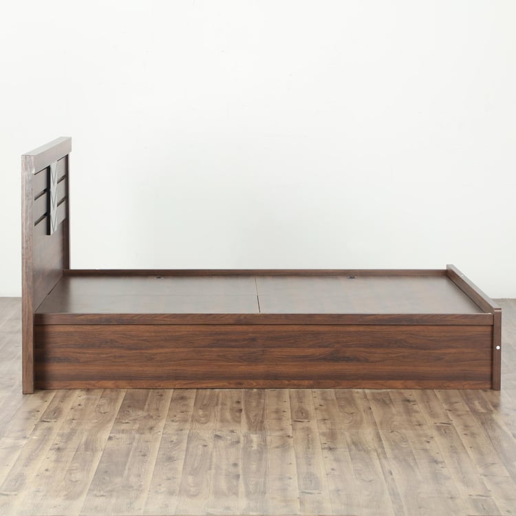 Lewis Zuri King Bed with Box Storage - Brown