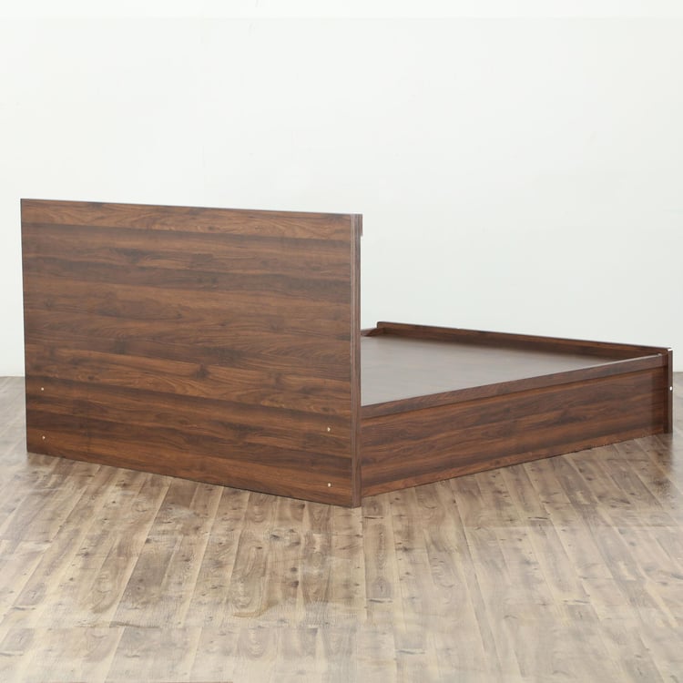 Lewis King Bed with Box Storage - Brown