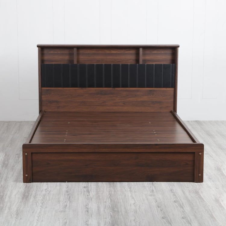 Lewis King Bed with Hydraulic Storage - Brown