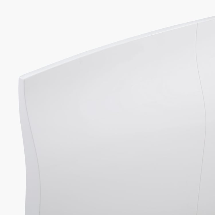 Wave King-Size Bed with Hydaulic Storage - 1.80 x 1.95 m - White