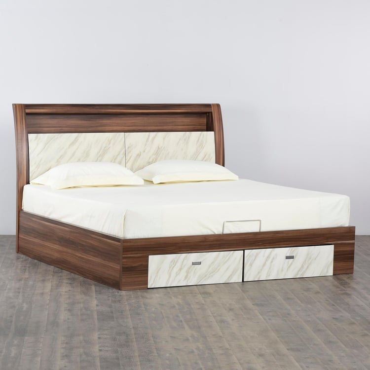 Antonio Savio King-Size Bed with Hydraulic Storage and Drawer