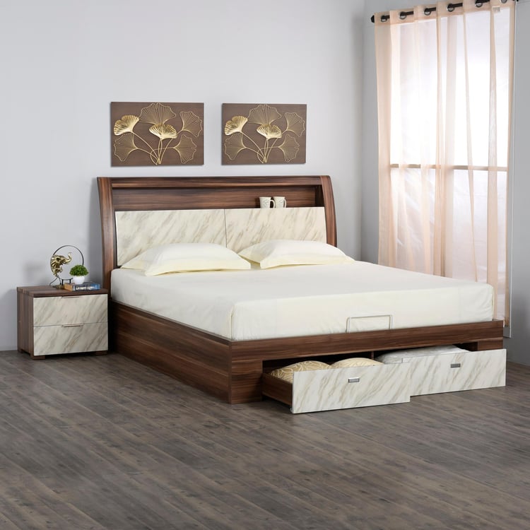 Antonio Savio King-Size Bed with Hydraulic Storage and Drawer