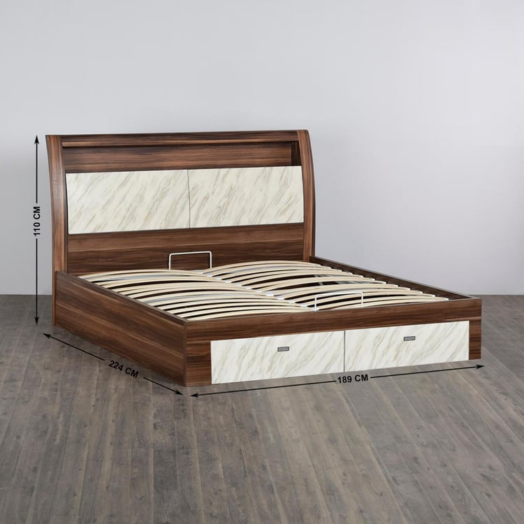 Antonio Savio King-Size Bed with Hydraulic Storage and Drawer