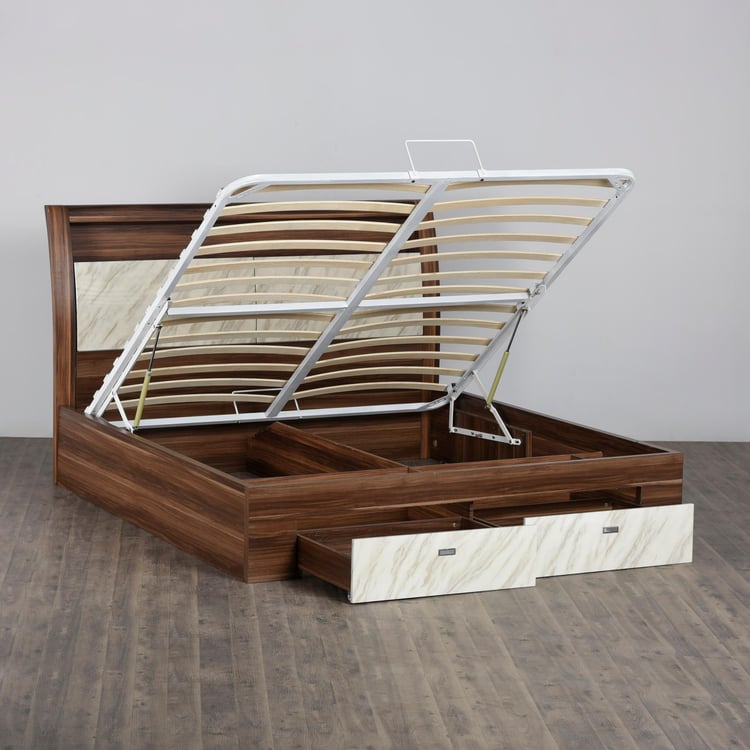 Antonio Savio King-Size Bed with Hydraulic Storage and Drawer