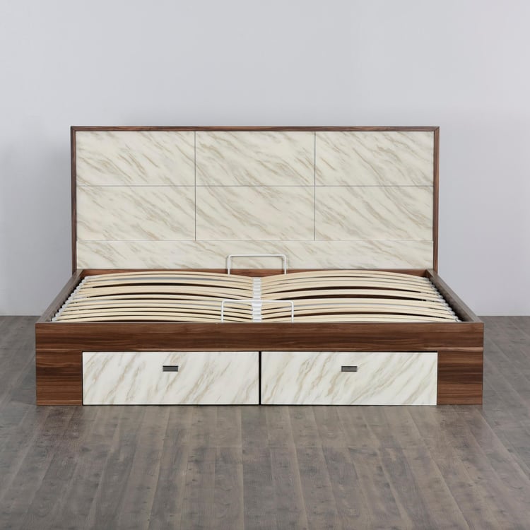 Antonio Reno Queen Bed with Hydraulic Storage - Brown