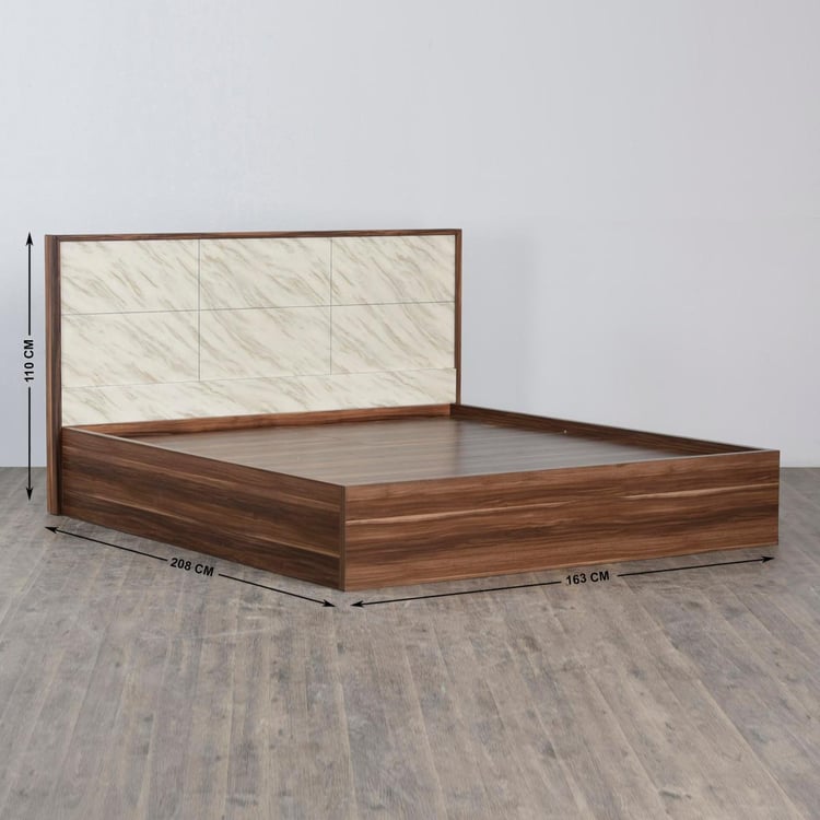 Antonio Reno Queen Bed with Hydraulic Storage - Brown