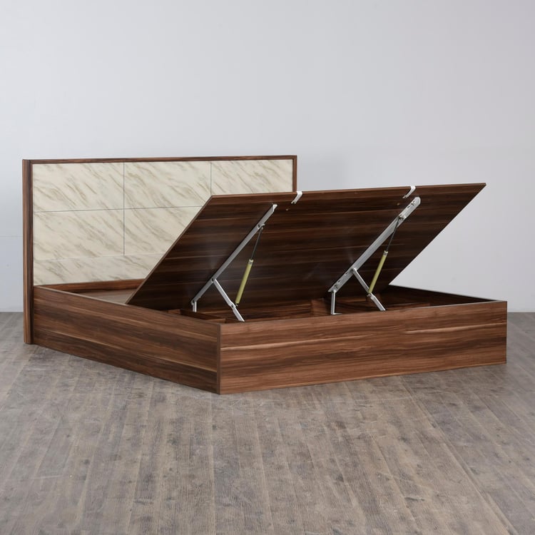 Antonio Reno Queen Bed with Hydraulic Storage - Brown