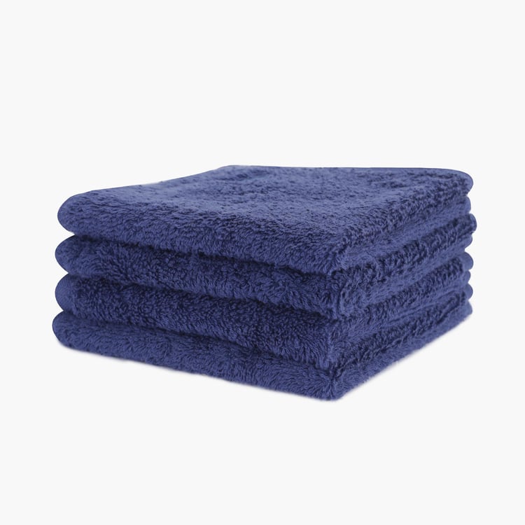 MASPAR Solid Anti-Bacterial Face Towel - Set of 4 - 30 x 30 cm