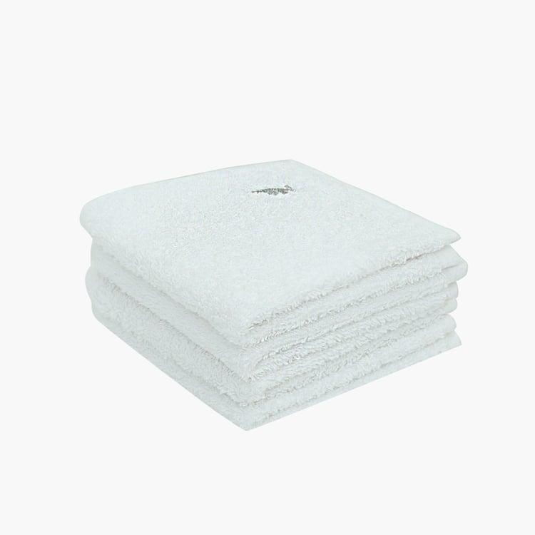 MASPAR Solid Anti-Bacterial Face Towel - Set of 4 - 30 x 30 cm