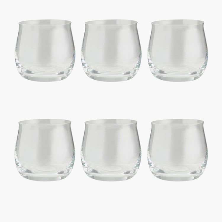 BOHEMIA CRYSTAL Angela Clear Whiskey Crytal Glass Set - 6 Pcs - 290 ML