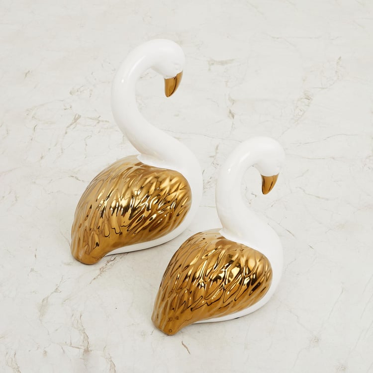 Stellar Set of 2 Porcelain Swan Figurines