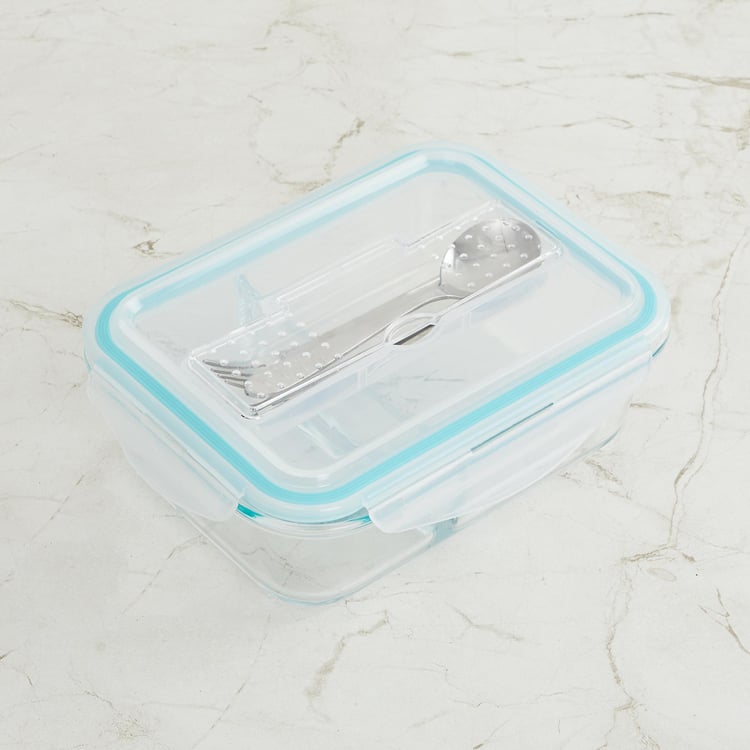Palestine Glass Lunch Box with Cutlery