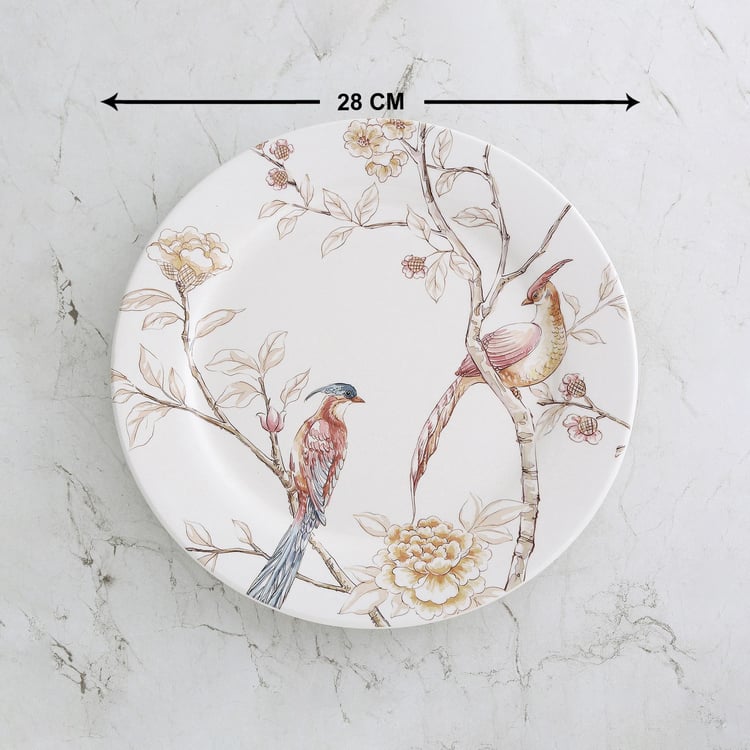 Alora Stoneware Bird Print Dinner Plate