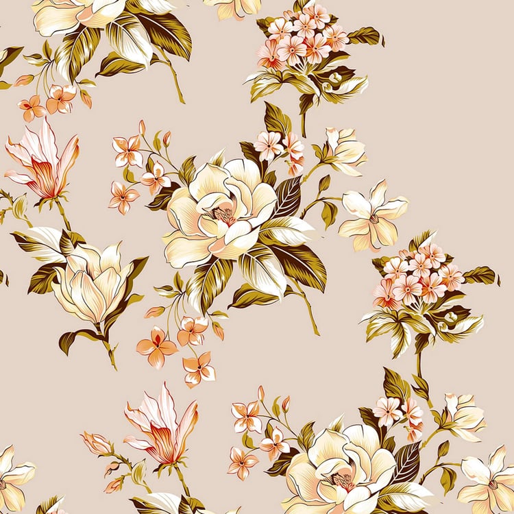 PORTICO Floral Print 3-Piece Bedsheet Set - 274 x 274 cm