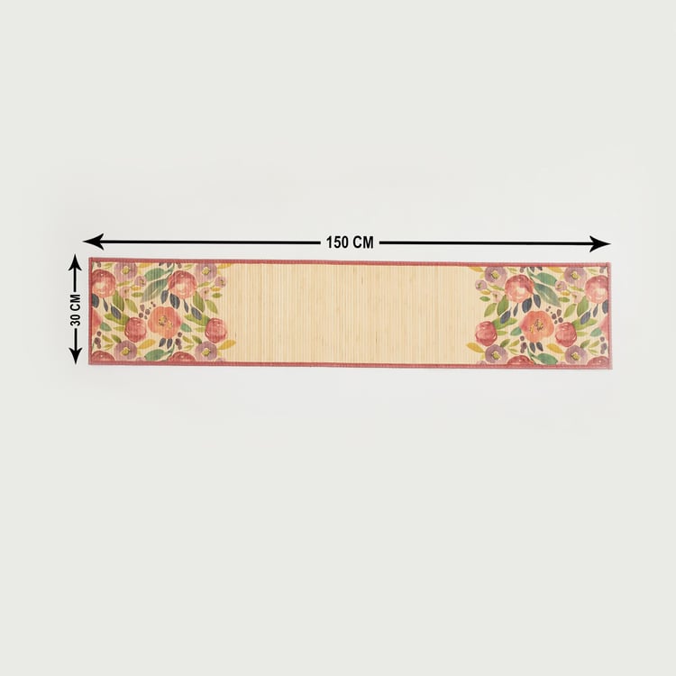 Nature Refreshed Printed Runner - Bamboo - 30 cm x 1.50 m - Bamboo Table Runner - 30 cm x 150 cm - Multicolour