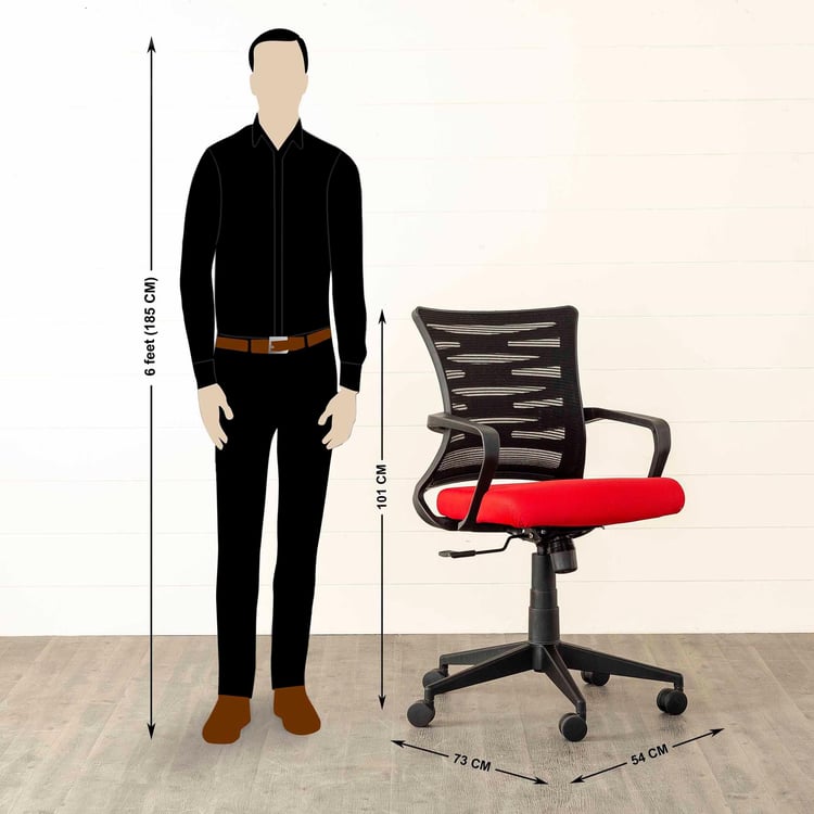 Lewis Nxt Red Magnus Mesh Office Chair