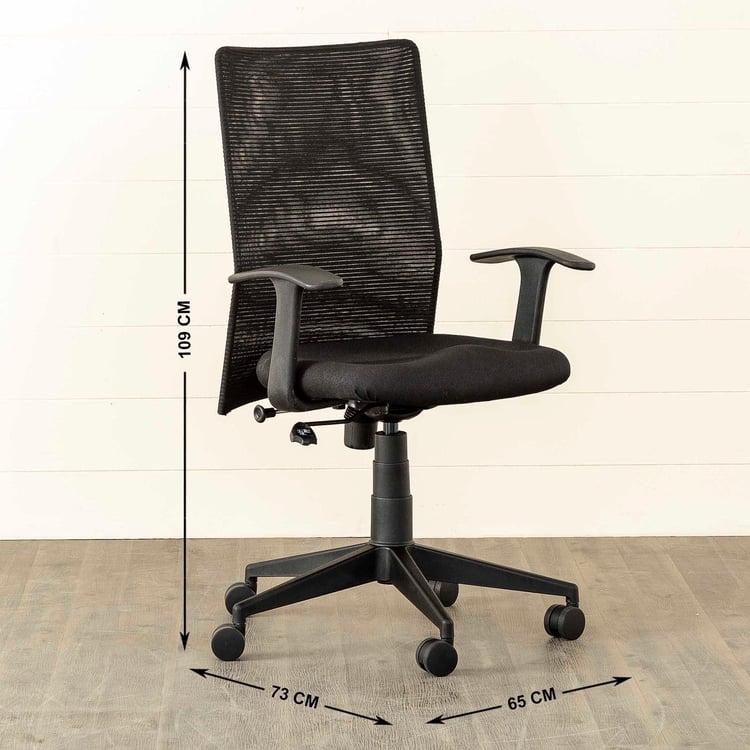 Quadro Nxt Black Mesh Back Study Chair