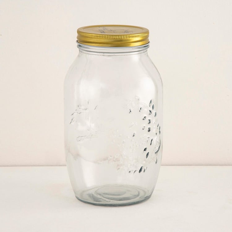 Corsica Essentials Metal Lid Glass Storage Jar - 1.5L