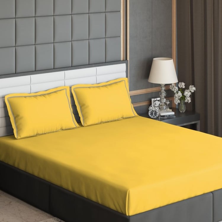 D'DECOR Duet Solid 3-Pc. King Size Bedsheet Set - 274 x 274 cm