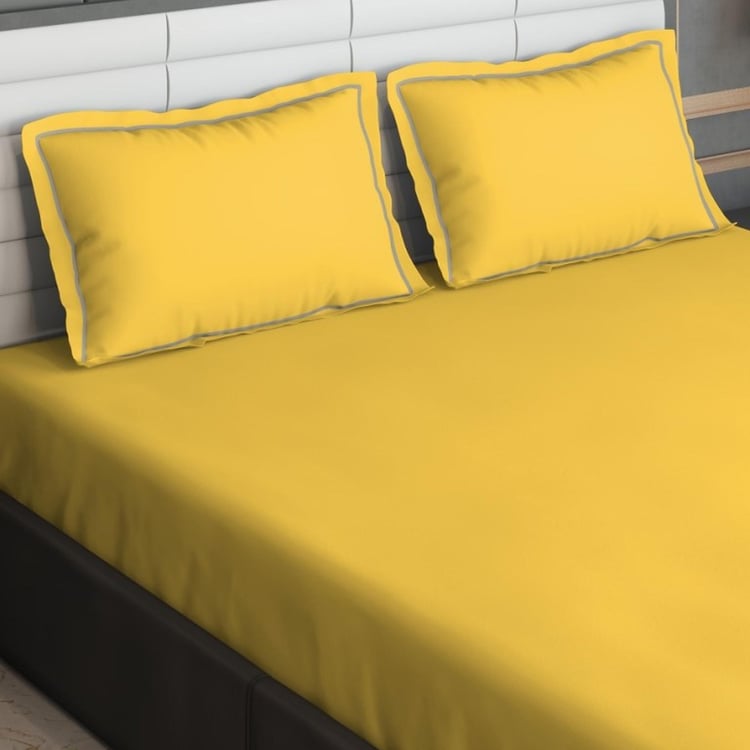 D'DECOR Duet Solid 3-Pc. King Size Bedsheet Set - 274 x 274 cm