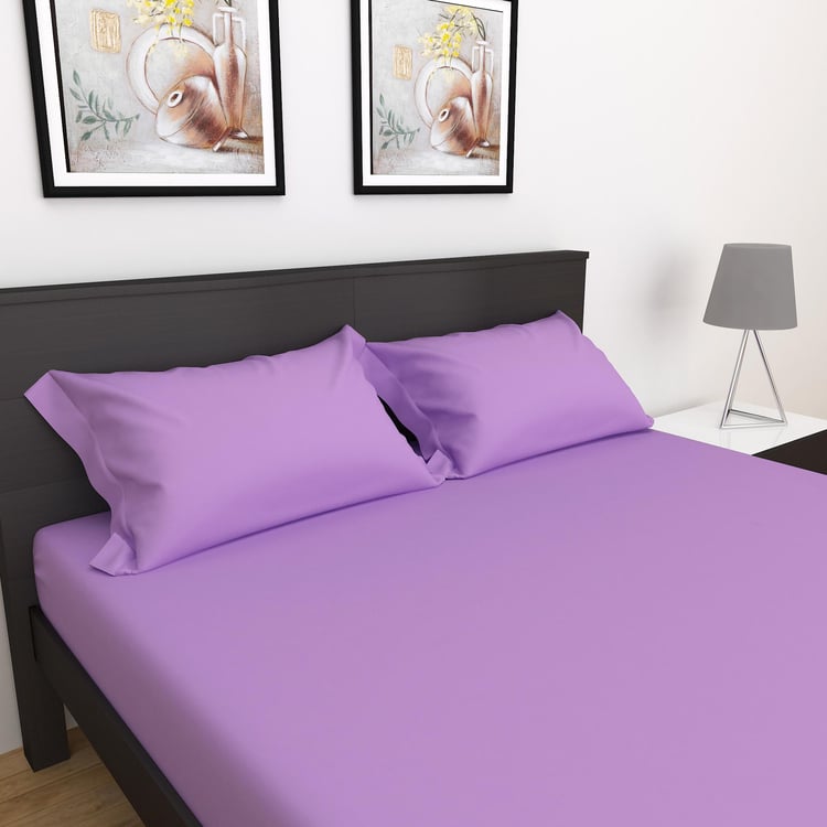 D'DECOR Spectrum  Solid 3-Pc. King Size Bedsheet Set - 2.74 x 2.74 m