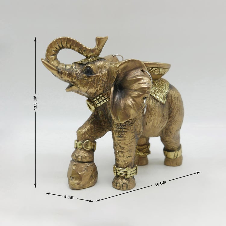 Corsica Polyresin Elephant Figurine with T-Light Holder