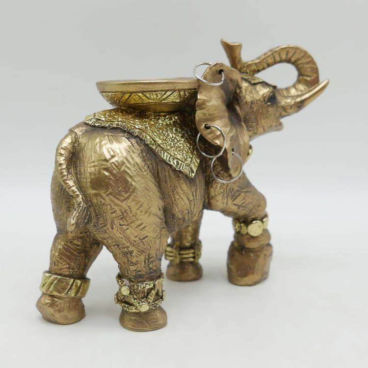 Corsica Polyresin Elephant Figurine with T-Light Holder