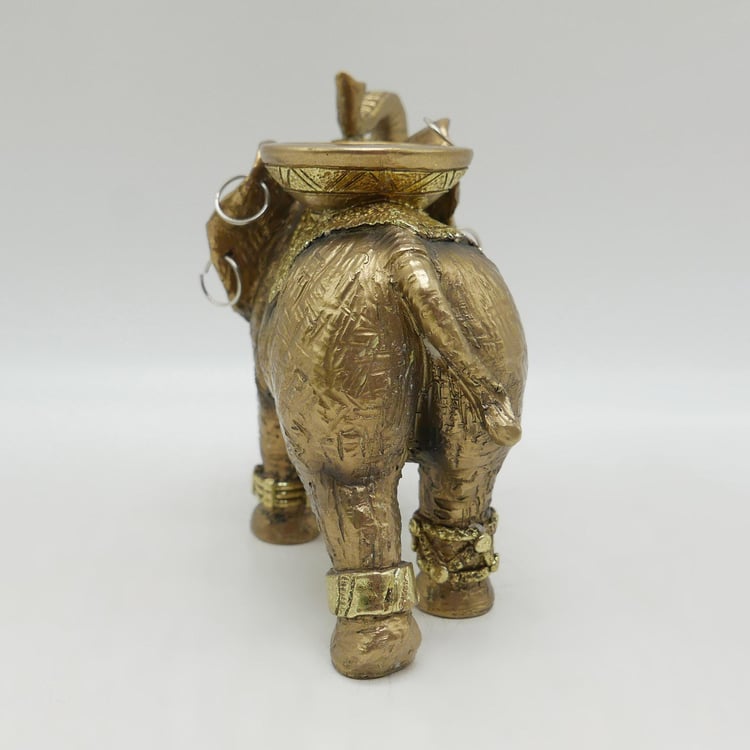 Corsica Polyresin Elephant Figurine with T-Light Holder