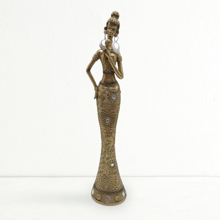 Corsica Polyresin African Musician Figurine