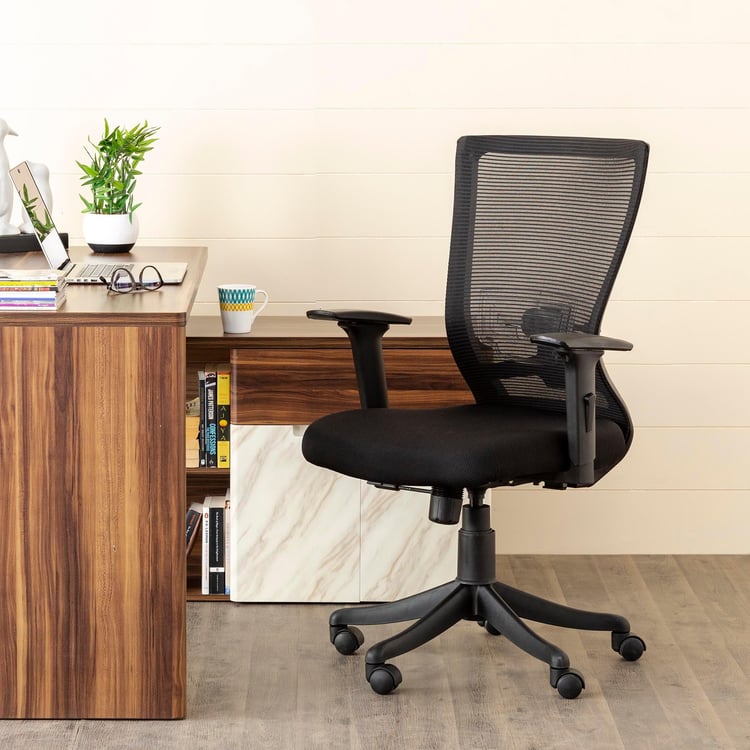 Antonio Mesh Medium Back Office Chair - Black