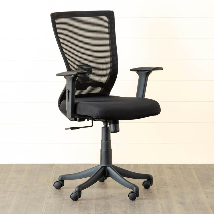 Antonio Mesh Medium Back Office Chair - Black