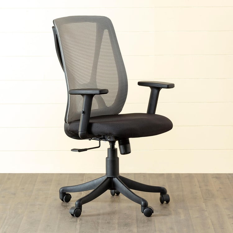 Quadro Aero Mesh Medium Back Office Chair - Grey