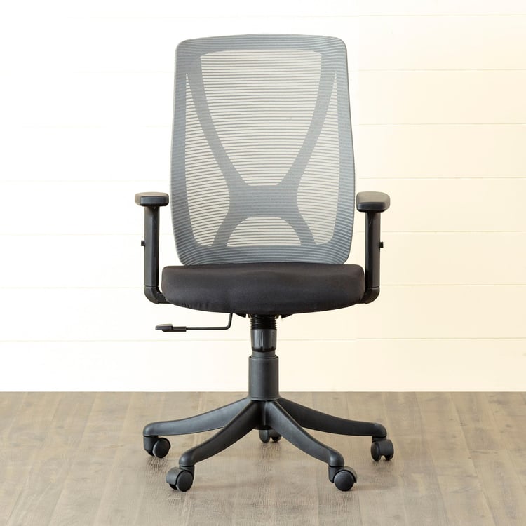 Quadro Aero Mesh Medium Back Office Chair - Grey