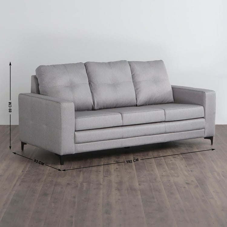 Allen Fabric 3+1 Seater Sofa Set - Grey