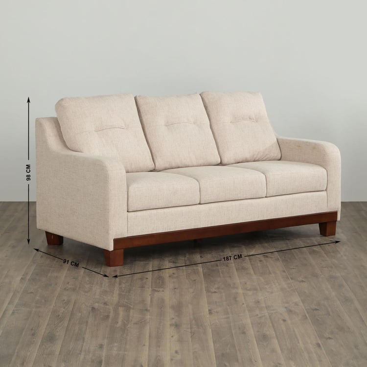 Santiago Fabric 3+2 Seater Sofa Set - Beige