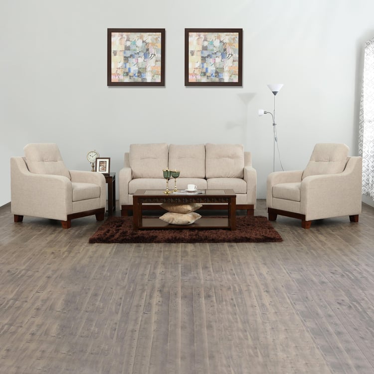 Santiago Fabric 3+1+1 Seater Sofa Set - Beige