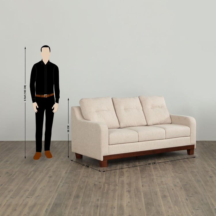 Santiago Fabric 3+1+1 Seater Sofa Set - Beige