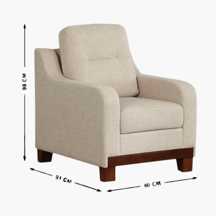 Santiago Fabric 3+1+1 Seater Sofa Set - Beige