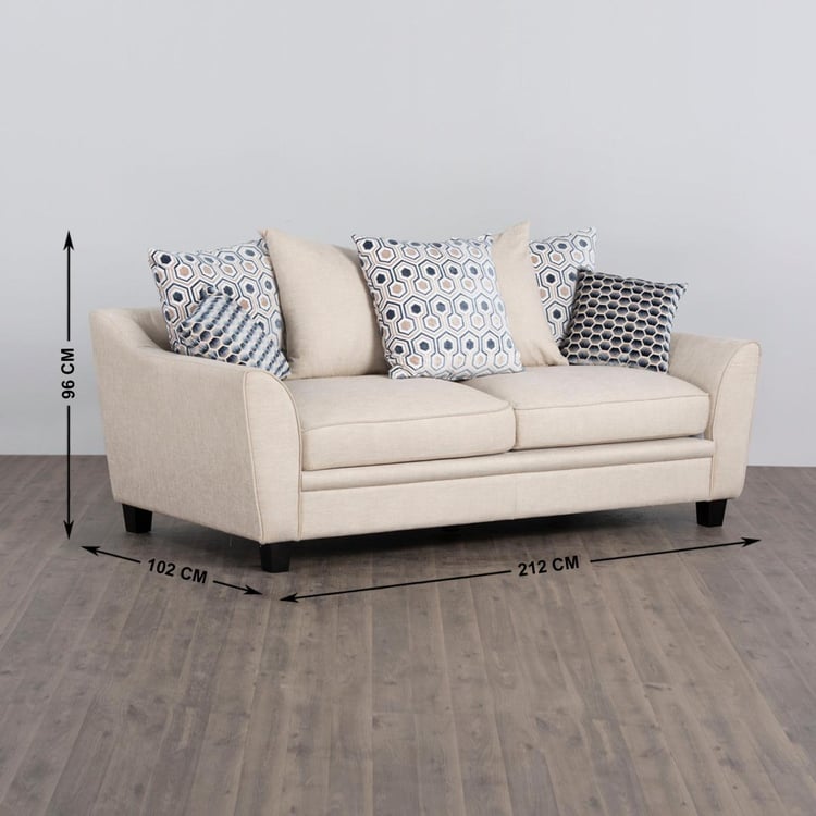 Mabel Fabric 3+1+1 Seater Sofa Set - Beige