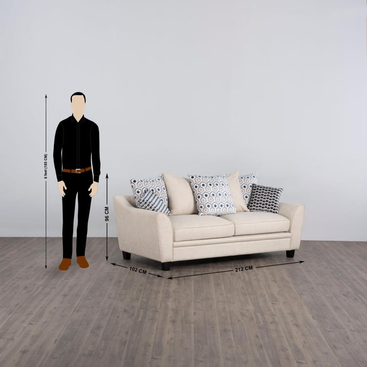 Mabel Fabric 3+1+1 Seater Sofa Set - Beige