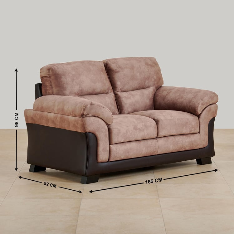 Aries Fabric 3+2 Seater Sofa Set - Brown