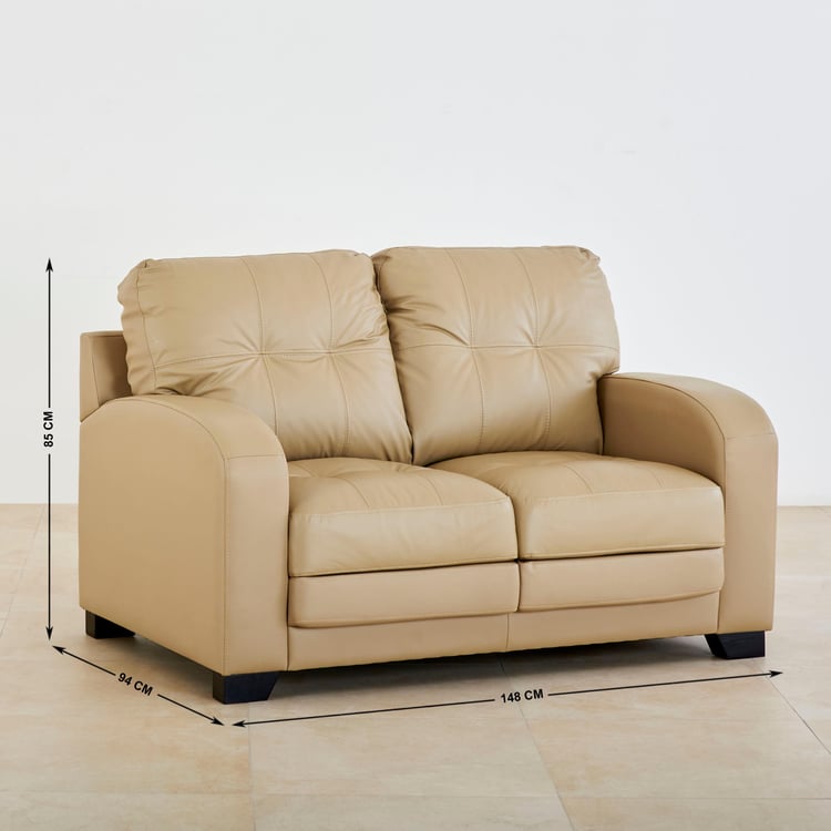 Vista Half Leather 3+2+1 Seater Sofa Set - Beige