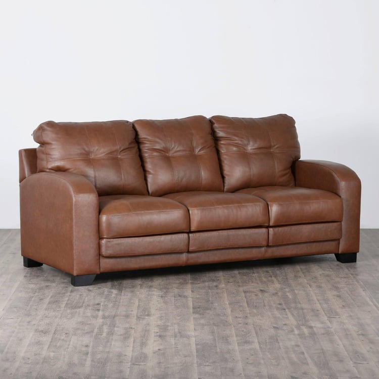 Vista Half Leather 3+2 Seater Sofa Set - Brown