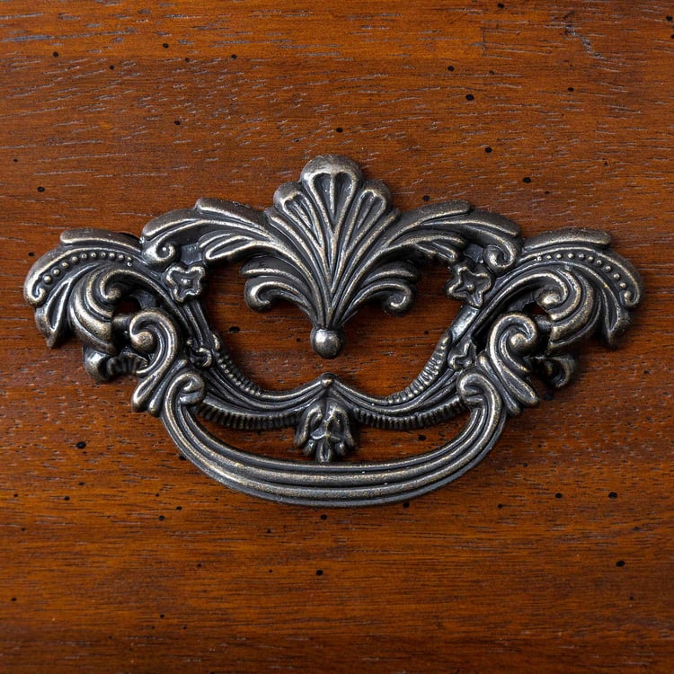 Mulex Rubber Wood Crockery Unit - Brown