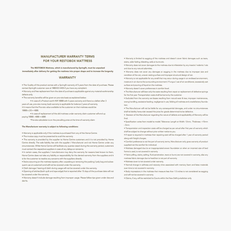 Restobox 6-Inches Memory Foam Roll King Mattress, 180x195cm - Grey