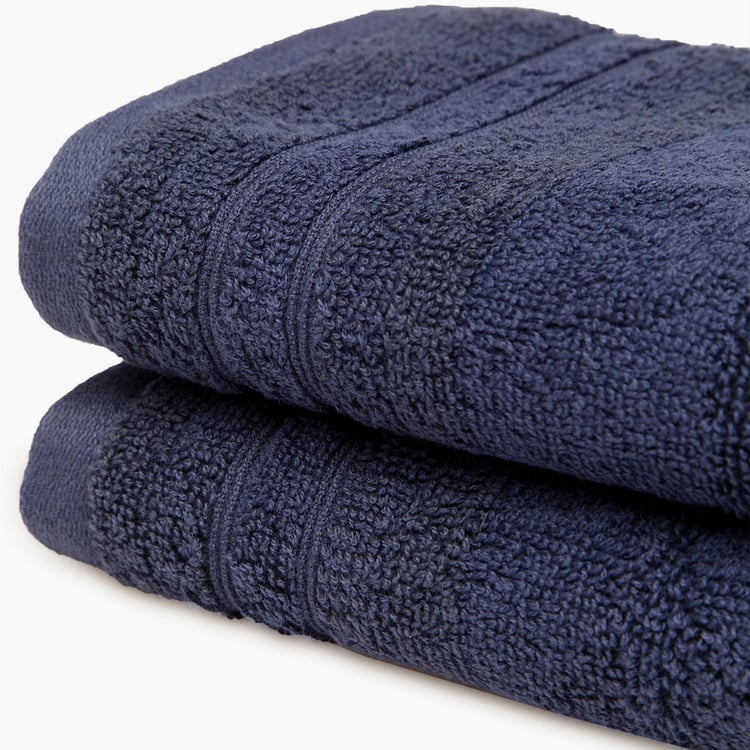 SPACES Charcoal Textured Hand Towel - Set of 2 Pcs - 60 x 40 cm